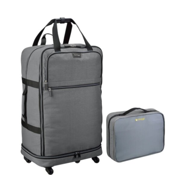 Biaggi Zipsak Foldable Spiner Duffle Bag Charcoal Gray 31 x 18 x 14 Travel Bag - Picture 1 of 9